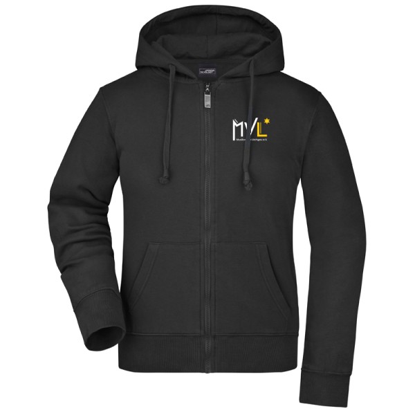 MVL Kapuzensweatjacke / Damen Schwarz