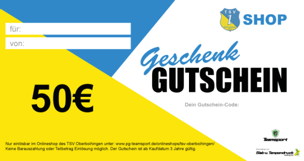50,00€ Geschenk Gutschein